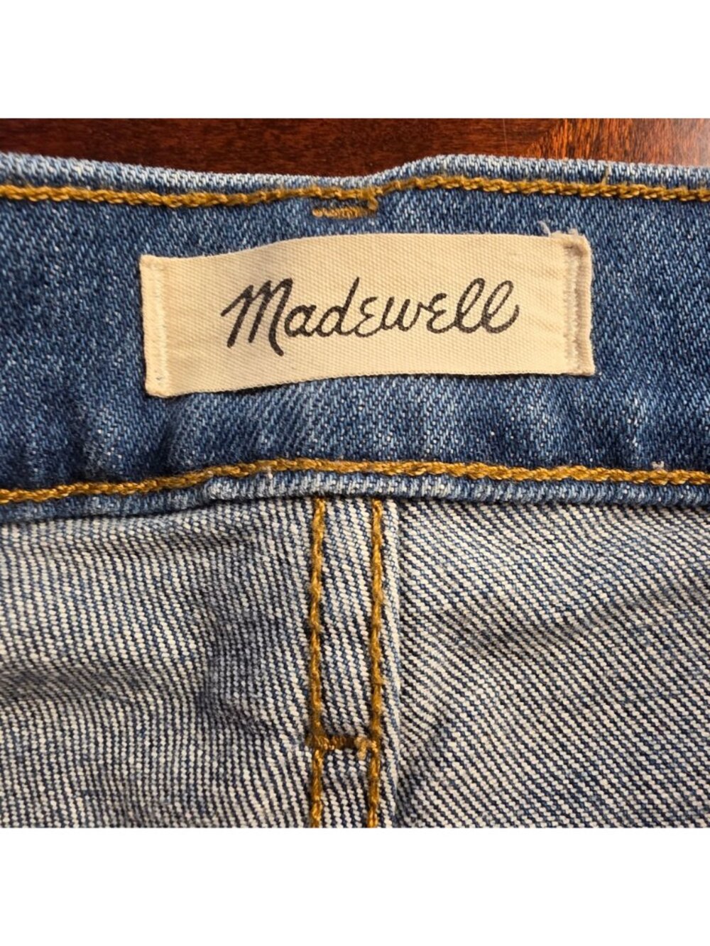Madewell Vintage Straight Leg Jeans Medium Wash Size 24 Stretch Denim - Picture 10 of 10